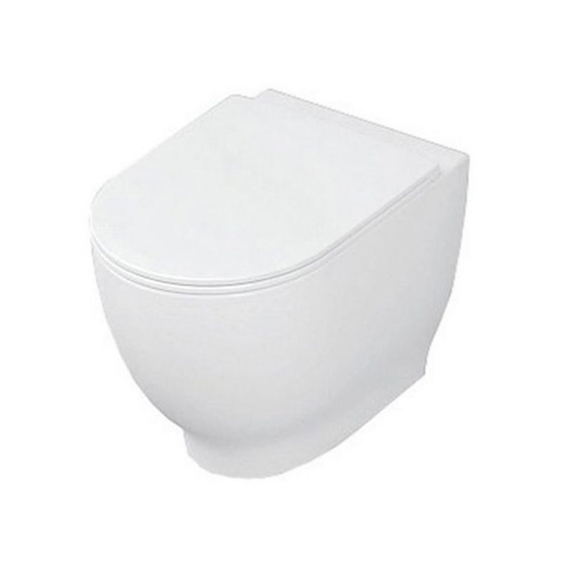 RAK Moon Back to Wall WC Pan - Alpine White - HARBTWPAN - TAP 'N' SHOWER