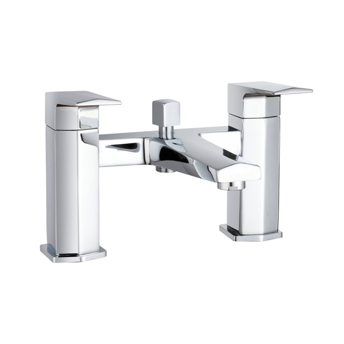 Nuie Pillar Mounted Hardy Bath Shower Mixer Tap - Chrome - HDY304