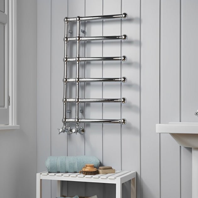 Towelrads Blandford Heated Towel Rail 1500mm High x 500mm Wide - Chrome - 120864 - TAP 'N' SHOWER