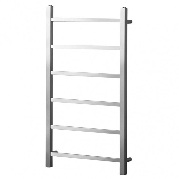 Towelrads Diva Straight Heated Towel Rail 800mm High x 500mm Wide - Polished Stainless Steel - 230000 - TAP 'N' SHOWER