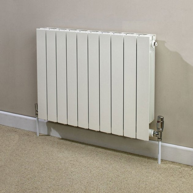 Towelrads Hanworth 10 Sections Horizontal Flat Panel Radiator 590mm High x 828mm Wide - White - 128080 - TAP 'N' SHOWER