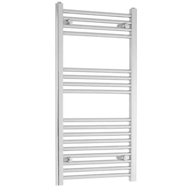 Towelrads Independent Straight Heated Towel Rail 800mm High x 400mm Wide - Chrome - 130037 - TAP 'N' SHOWER