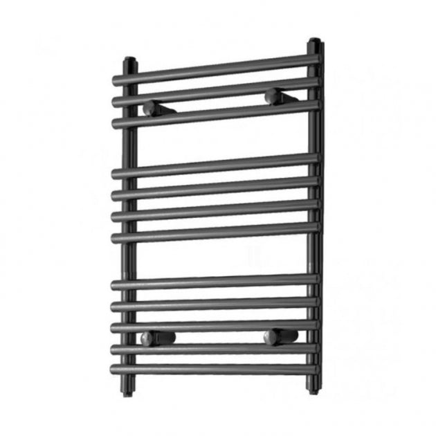 Towelrads Iridio Straight Heated Towel Rail 800mm High x 500mm Wide - Anthracite - 120968 - TAP 'N' SHOWER