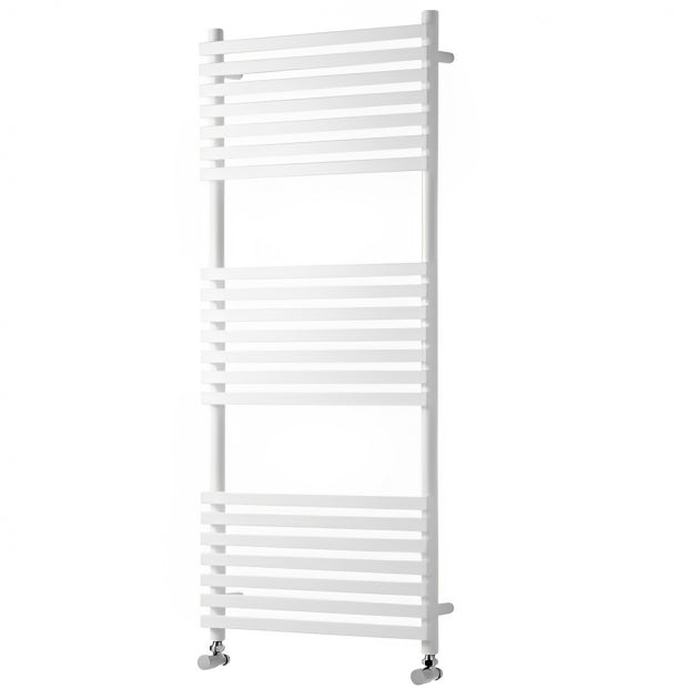 Towelrads Oxfordshire Straight Heated Towel Rail 1186mm High x 500mm Wide - White - 120955 - TAP 'N' SHOWER