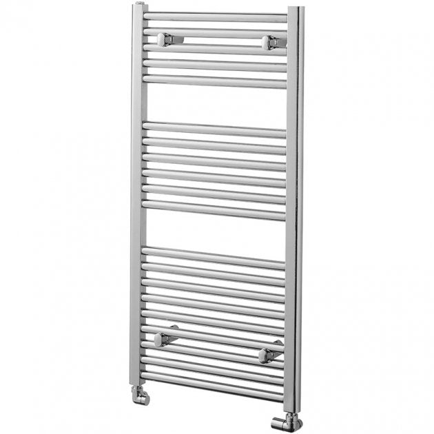 Towelrads Pisa Straight Heated Towel Rail 1000mm High x 400mm Wide - Chrome - 140011 - TAP 'N' SHOWER