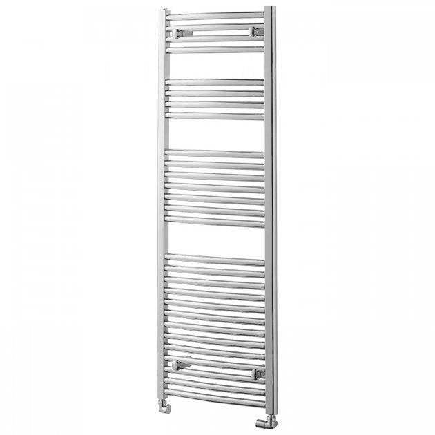 Towelrads Pisa Curved Heated Towel Rail 1400mm High x 400mm Wide - Chrome - 140051 - TAP 'N' SHOWER