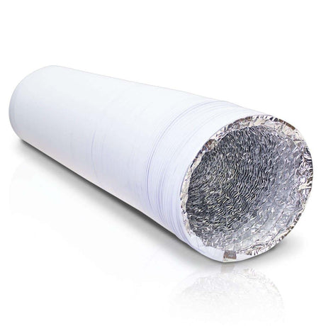 Blauberg PVC heavy duty white flexible duct hose 150mm diameter 1m long for extractor fans and ventilation systems