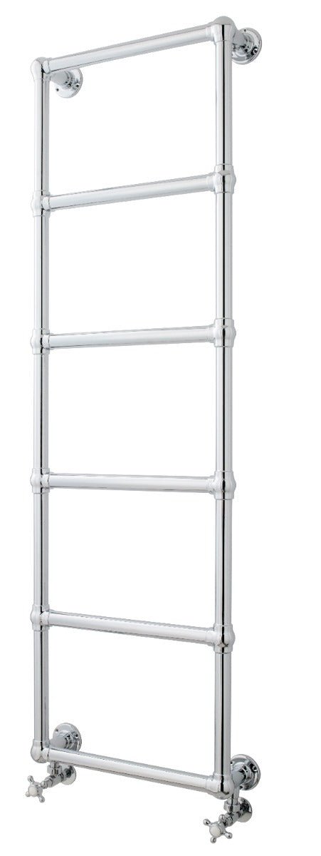 Launde Abbey Epsom Traditional Radiator 1500 x 575mm - Chrome - TAP 'N' SHOWER