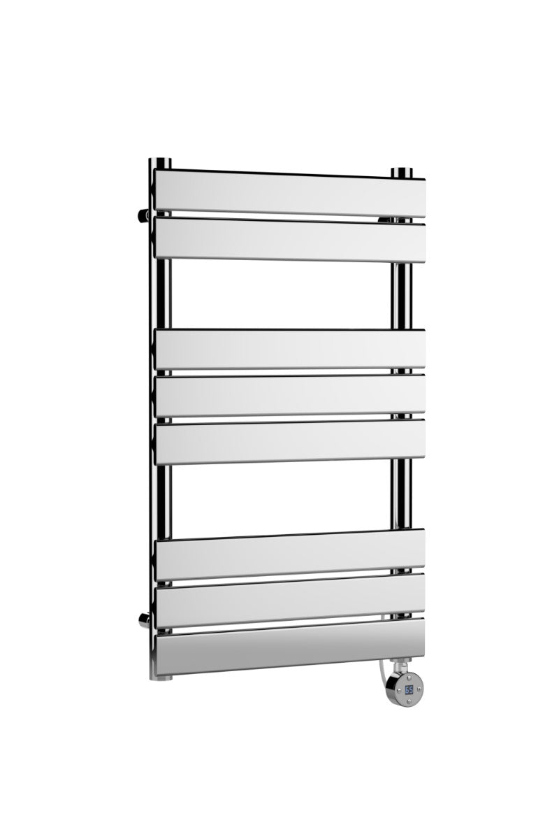 Hudson Reed Electric Square Flat Towel Rail with 8 Bars 840mm x 500mm - Chrome - HL358 - TAP 'N' SHOWER