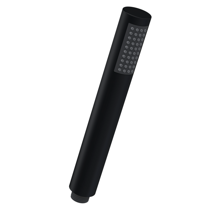 Nuie Round Shower Pencil Handset - Matt Black - HO407 - TAP 'N' SHOWER