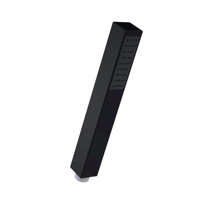 Nuie Square Shower Pencil Handset - Matt Black - HO410 - TAP 'N' SHOWER