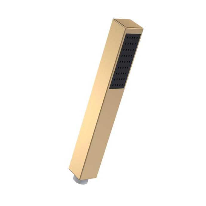 Nuie Square Pencil Modern Shower Handset - Brushed Brass - HO810