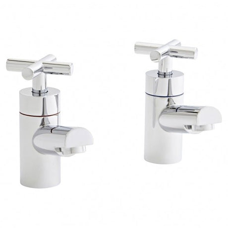 Kartell Times Pair Bath Pillar Taps - Polished Chrome - TAP085TI - TAP 'N' SHOWER