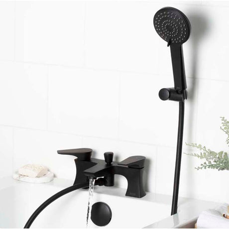 Bristan Hourglass Bath Shower Mixer Tap - Black - HOU BSM BLK - TAP 'N' SHOWER