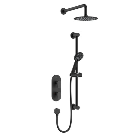 Bristan Hourglass Concealed Dual Control Shower Pack - Black - HOURGLASS BLK SHWR PK - TAP 'N' SHOWER