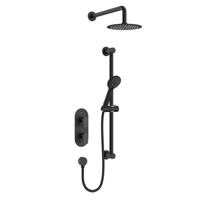 Bristan Hourglass Concealed Dual Control Shower Pack - Black - HOURGLASS BLK SHWR PK - TAP 'N' SHOWER
