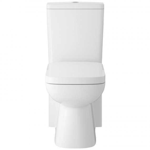 Hudson Reed Arlo Push Button Cistern Compact Close Coupled Toilet - Soft Close Seat - White - CPC027