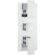 Hudson Reed Triple Handle Thermostatic Art Concealed Shower Valve - Ch