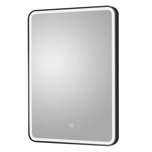 Hudson Reed Touch Sensor Bathroom Mirror Black Framed 700mm H x 500mm W - Chrome - LQ701