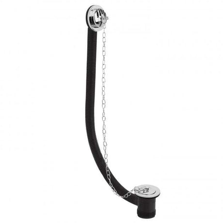 Hudson Reed Classic Concealed Overflow Brass Plug and Chain and Bath Waste - Chrome - EA384