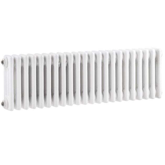 Hudson Reed Colosseum Traditional 3-Column Horizontal Radiator 300mm High x 999mm Wide - White - HX303