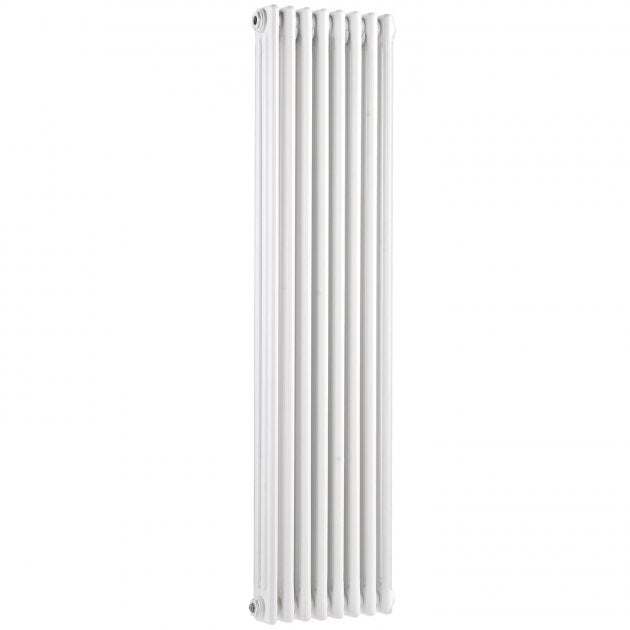 Hudson Reed Colosseum Traditional 3-Column Vertical Radiator 1500mm High x 368mm Wide - White - HX309