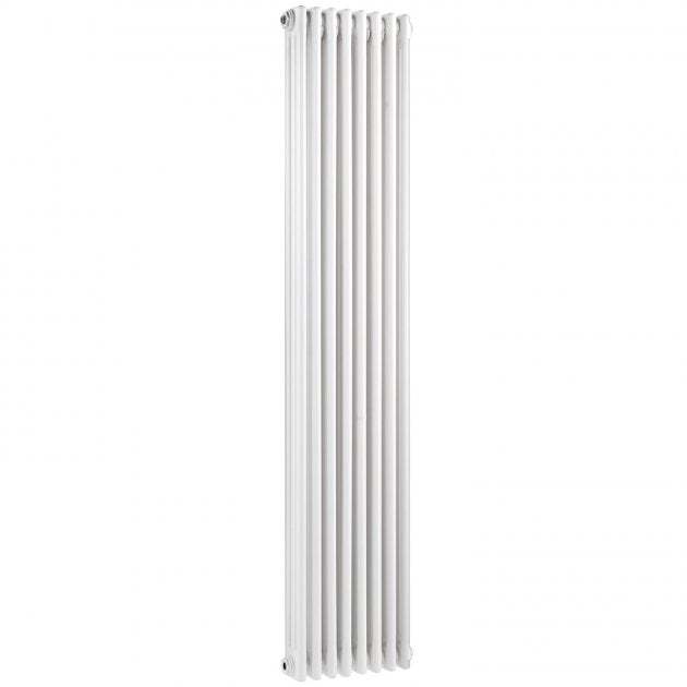 Hudson Reed Colosseum Traditional 3 - Column Vertical Radiator 1800mm High x 376mm Wide - White - HX312 - TAP 'N' SHOWER