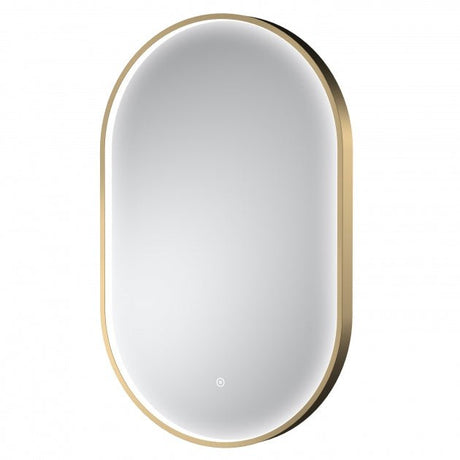Hudson Reed Columba Framed Bathroom Mirror with Touch Sensor - Brushed Brass - LQ762 - TAP 'N' SHOWER