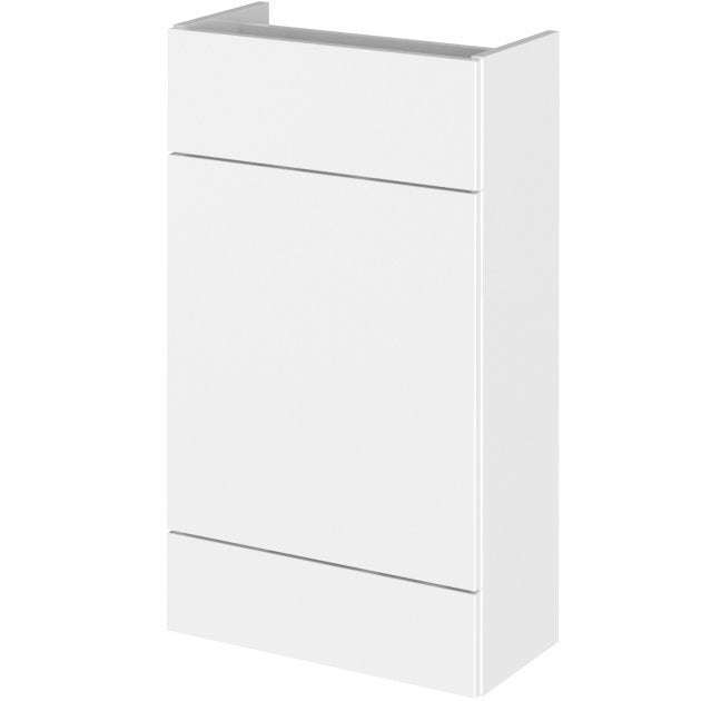 Hudson Reed Fusion modern compact 500mm wide gloss white bathroom WC unit with moisture-resistant MDF construction