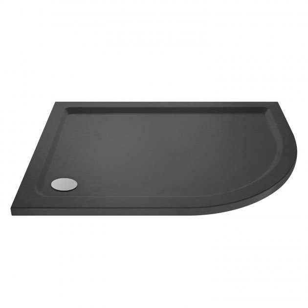 Hudson Reed Offset Quadrant Flat Top Right Handed Shower Tray 1200mm x 900mm - Slate Grey - TR71115 - TAP 'N' SHOWER