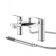Hudson Reed Modern Drift Bath Shower Mixer Tap Pillar Mounted - Chrome - DRI304