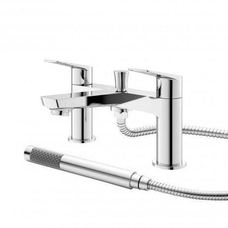 Hudson Reed Modern Drift Bath Shower Mixer Tap Pillar Mounted - Chrome - DRI304