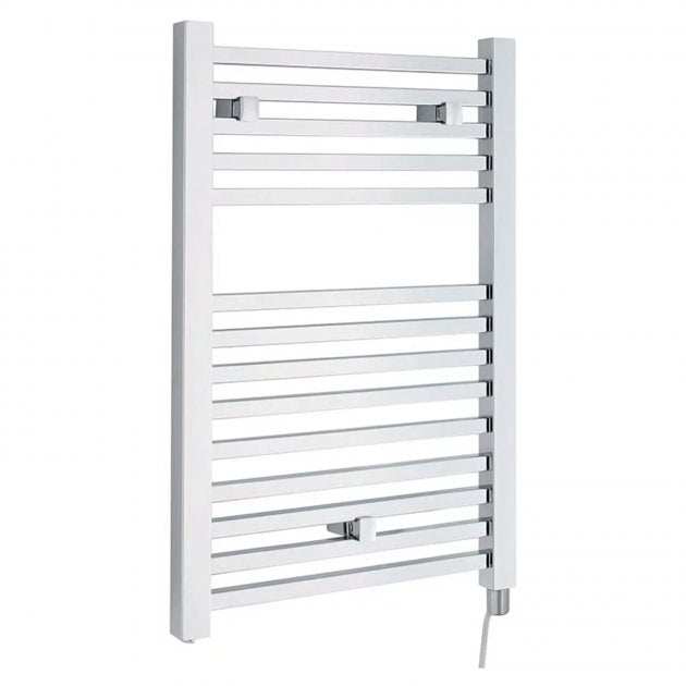 Hudson Reed Eton Straight Ladder Electric Heated Towel Rail 690mm High x 500mm Wide - Chrome - HL150 - TAP 'N' SHOWER