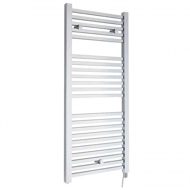 Hudson Reed Eton Electric Straight Heated Towel Rail 1100mm High x 500mm Wide - Chrome - HL151