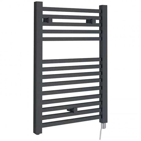 Hudson Reed Eton Wall Mounted Electric Heated Towel Rail 690mm High x 500mm Wide - Anthracite - HL152