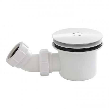 Hudson Reed Fast Flow Shower Tray Waste with Cover 90mm -  White - STW004