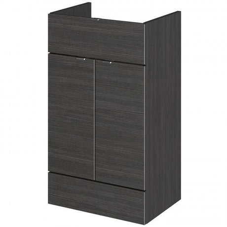 Hudson Reed Fusion modern 500mm wide bathroom base unit in Hacienda Black with sleek design and practical storage