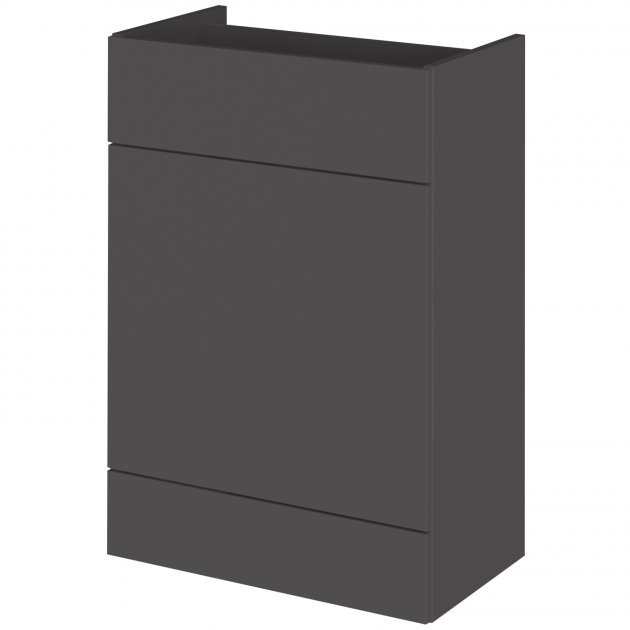 Hudson Reed Fusion modern 600mm wide gloss grey WC unit with sleek minimalist design and durable construction
