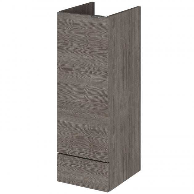 Hudson Reed Fusion modern 300mm wide brown grey Avola bathroom base unit with soft-close door and durable MFC construction
