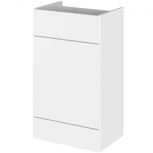Hudson Reed Fusion modern 500mm wide gloss white WC unit with sleek storage cabinet