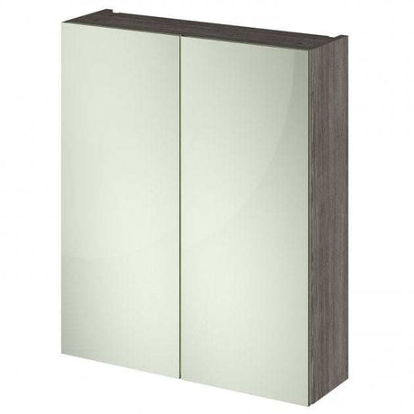 Hudson Reed Fusion 2-Doors Mirror Unit (50/50) 600mm Wide - Brown Grey Avola - OFF517