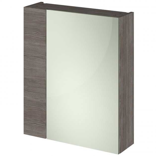 Hudson Reed Fusion 2 - Doors Mirror Unit (75/25) 600mm Wide - Brown Grey Avola - OFF518 - TAP 'N' SHOWER