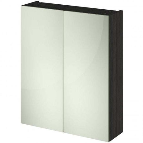 Hudson Reed Fusion 2-Doors Mirror Unit (50/50) 600mm Wide - Hacienda Black - OFF617