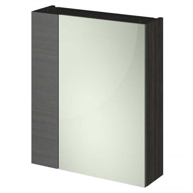 Hudson Reed Fusion 2 - Doors Mirror Unit (75/25) 600mm Wide - Hacienda Black - OFF618 - TAP 'N' SHOWER