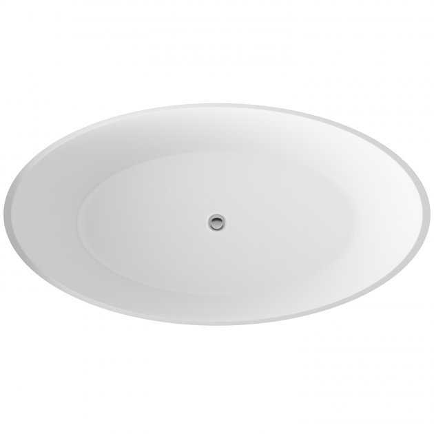 Hudson Reed Grace Modern Freestanding Bath 1500mm x 760mm - White - NB