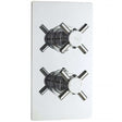 Hudson Reed Kristal Dual Handle Crosshead Concealed Shower Valve with