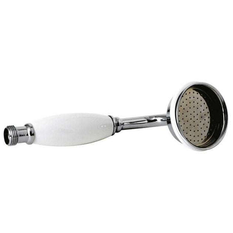 Hudson Reed Large Traditional Shower Handset - White/Chrome - A3150G