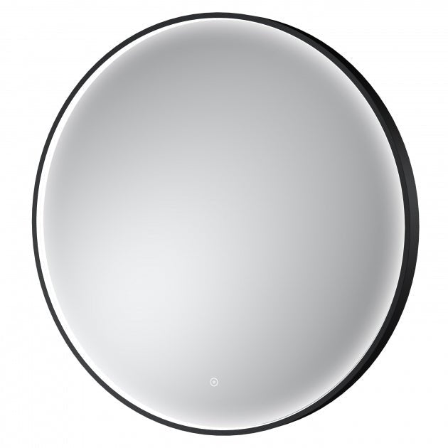 Hudson Reed Mensa Framed LED Mirror with Touch Sensor 800mm Diameter - Black - LQ751 - TAP 'N' SHOWER