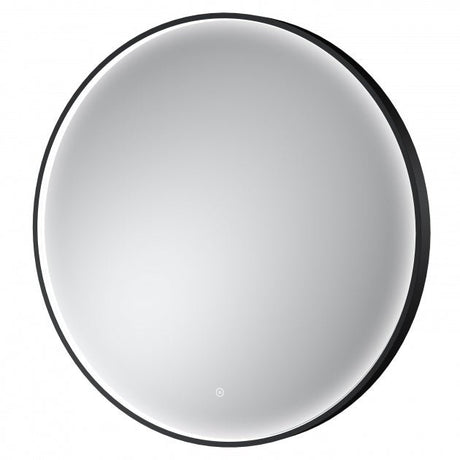Hudson Reed Mensa Framed LED Mirror with Touch Sensor 800mm Diameter - Black - LQ751 - TAP 'N' SHOWER