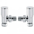 Hudson Reed Minimalist Angled 82mm High Radiator Valves Pair - Chrome - RV002